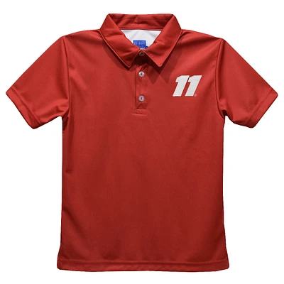 Youth Vive La Fete Red Denny Hamlin Solid Polo