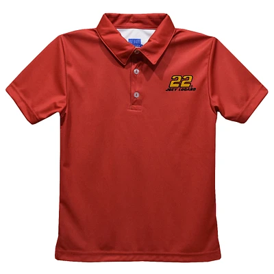 Youth Vive La Fete Red Joey Logano Solid Polo
