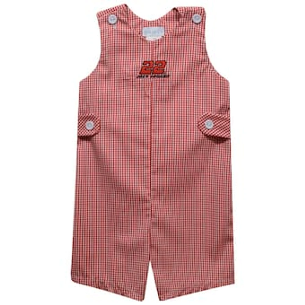 Infant Vive La Fete Red Joey Logano Gingham Jon Romper