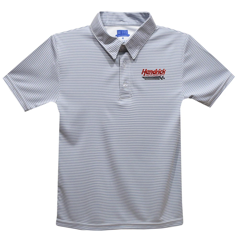 Toddler Vive La Fete Gray Hendrick Motorsports Pencil Stripe Polo