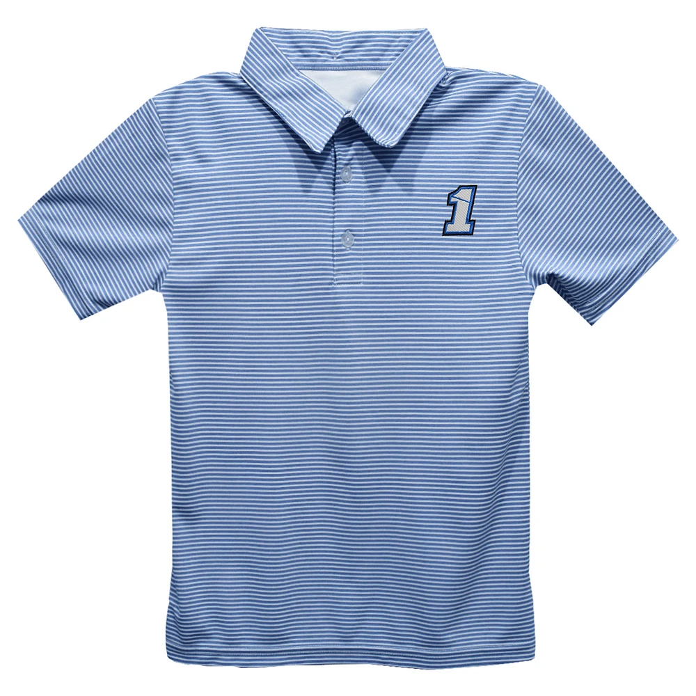 Youth Vive La Fete Light Blue Ross Chastain Pencil Stripe Polo