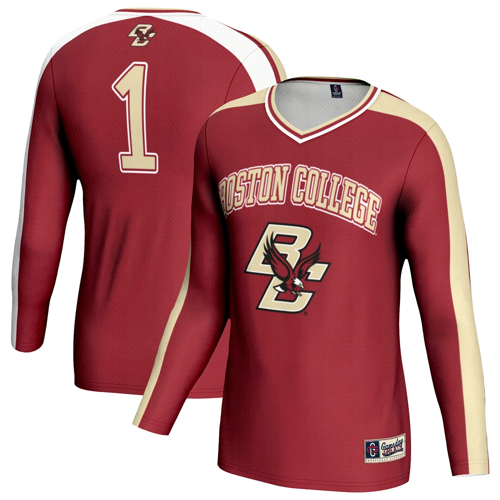 Unisex GameDay Greats Maroon Boston College Eagles Women's Volleyball Lightweight Fashion Jersey