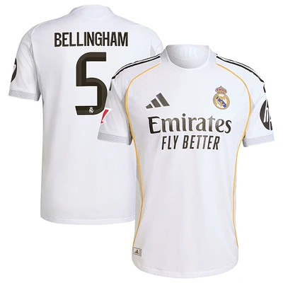 Men's adidas Jude Bellingham White Real Madrid 2025/26 Home Authentic Jersey