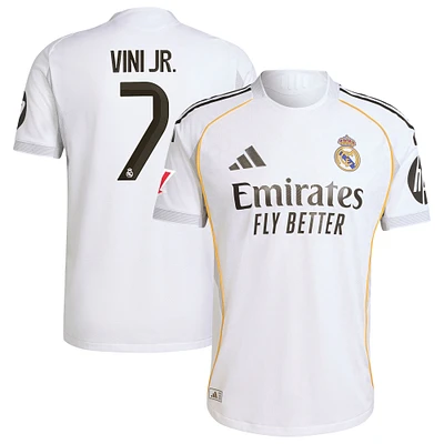 Men's adidas Vini Jr. White Real Madrid 2025/26 Home Authentic Jersey