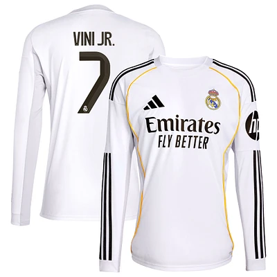 Men's adidas Vini Jr. White Real Madrid 2025/26 Home Replica Jersey