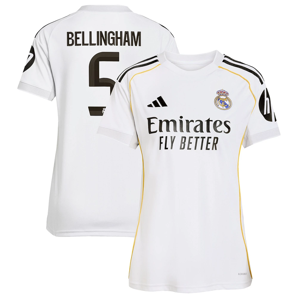Women's adidas Jude Bellingham White Real Madrid 2025/26 Home Replica Jersey