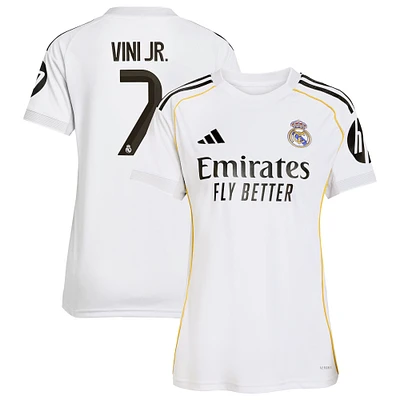 Women's adidas Vini Jr. White Real Madrid 2025/26 Home Replica Jersey