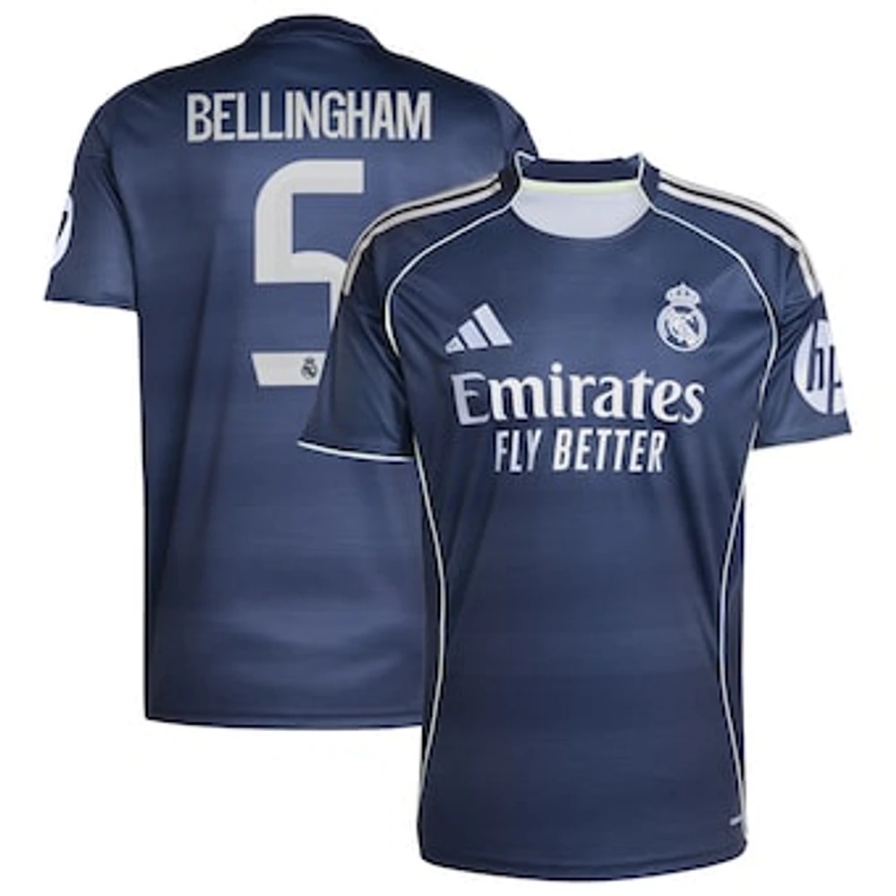 Men's adidas Jude Bellingham Blue Real Madrid 2025/26 Away Replica Player Jersey