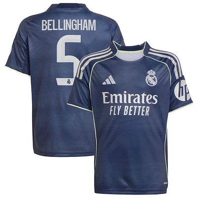 Youth adidas Jude Bellingham Blue Real Madrid 2025/26 Away Replica Player Jersey