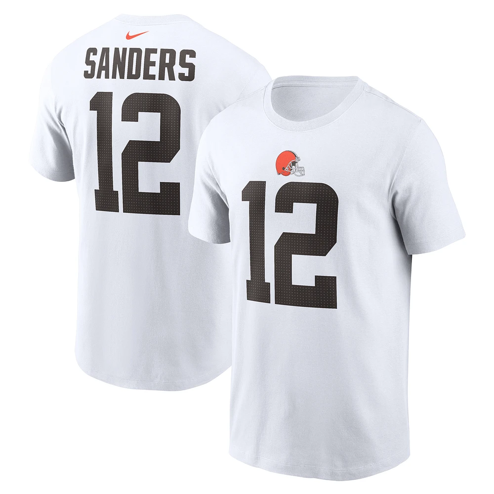 Men's Nike Shedeur Sanders Cleveland Browns 2025 NFL Draft Name & Number T-Shirt