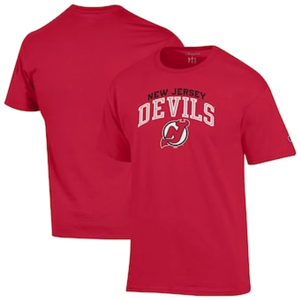 Men's Champion Red New Jersey Devils Primary Logo T-Shirt