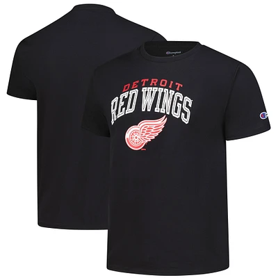 Men's Champion Black Detroit Red Wings Primary Logo T-Shirt