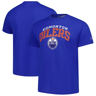 Men's Champion Royal Edmonton Oilers Primary Logo T-Shirt