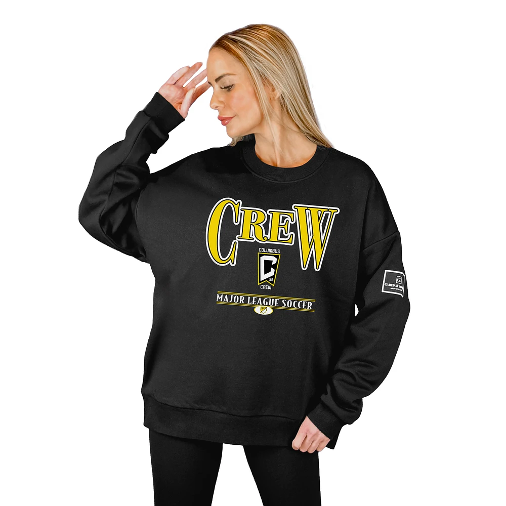 Women's Gameday Couture Black Columbus Crew Oversized Players Only Label Premium Sweatshirt