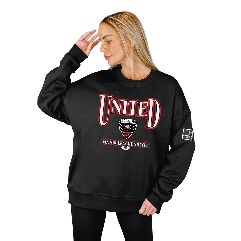 Women's Gameday Couture Black D.C. United Oversized Players Only Label Premium Sweatshirt