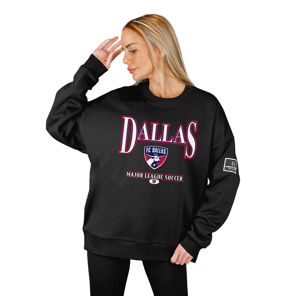 Women's Gameday Couture Black FC Dallas Oversized Players Only Label Premium Sweatshirt