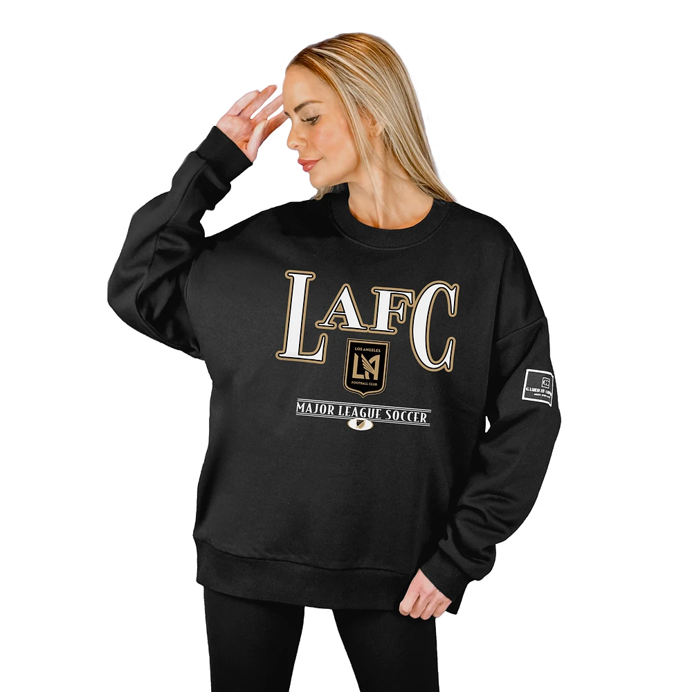 Women's Gameday Couture Black LAFC Oversized Players Only Label Premium Sweatshirt