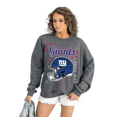 Women's Gameday Couture Gray New York Giants Ready to Rumble Premium Fleece Pullover Sweatshirt