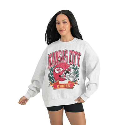 Women's Gameday Couture Gray Kansas City Chiefs Heritage Premium Fleece Pullover Sweatshirt