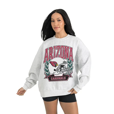 Women's Gameday Couture Gray Arizona Cardinals Heritage Premium Fleece Pullover Sweatshirt