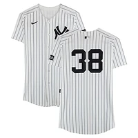 Devin Williams New York Yankees Game-Used #38 White Nike Pinstripe Jersey vs. Kansas City Royals on April 16, 2025
