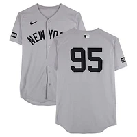 Oswaldo Cabrera New York Yankees Game-Used #95 Gray Nike Jersey vs. Pittsburgh Pirates on April 4, 2025 - 3-4, 4 RBI