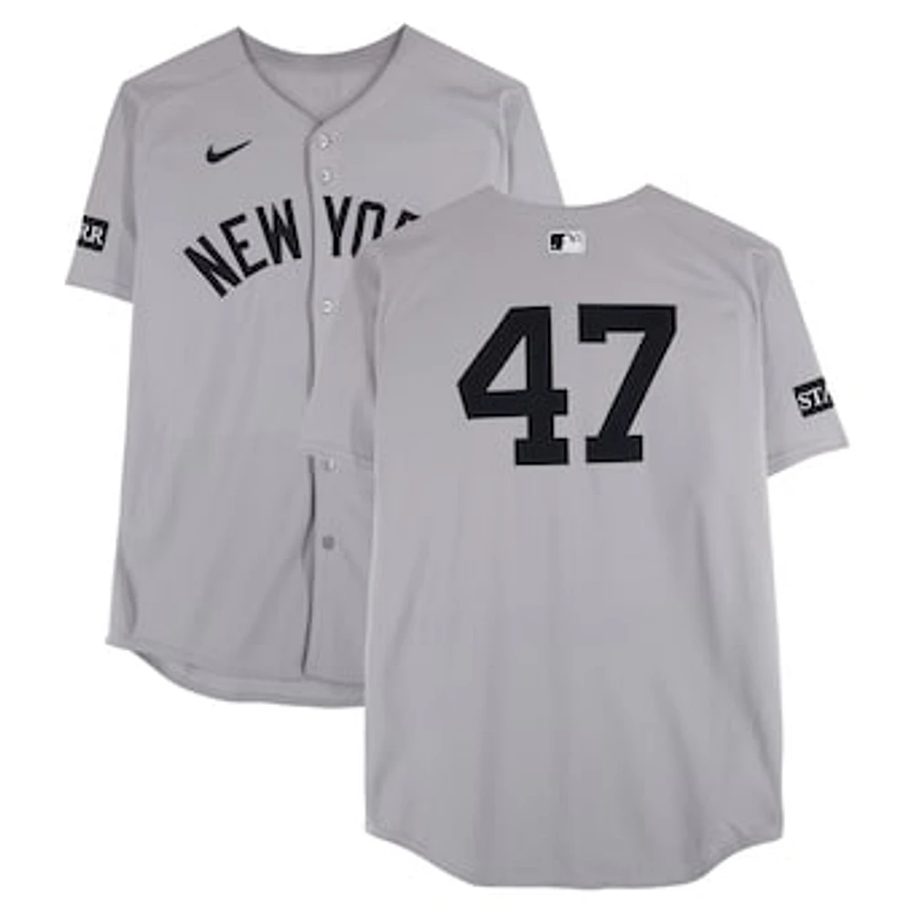 Brent Headrick New York Yankees Game-Used #47 Gray Nike Jersey vs. Pittsburgh Pirates on April 4, 2025