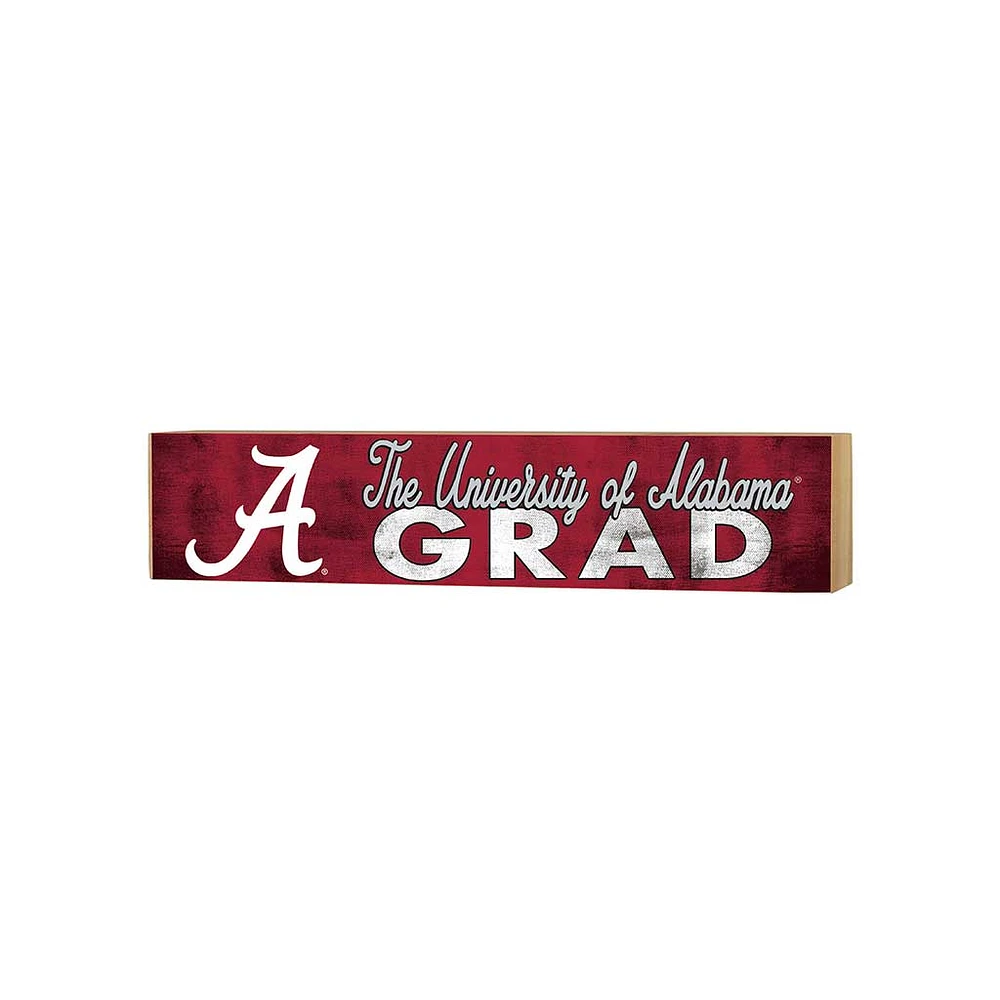 Alabama Crimson Tide 3" x 13" Grad Block Sign