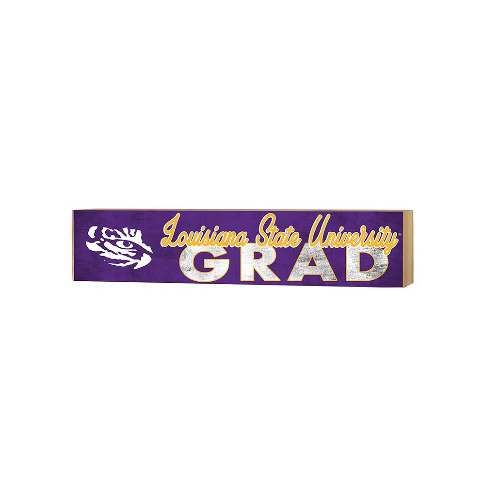 LSU Tigers 3" x 13" Grad Block Sign