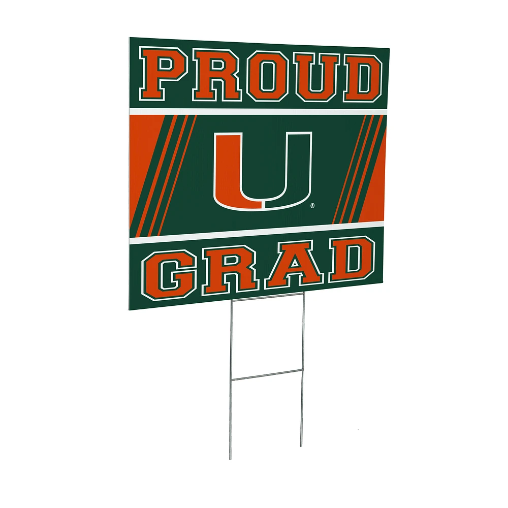 Miami Hurricanes 24" x 18" Graduation Outdoor Yard Sign