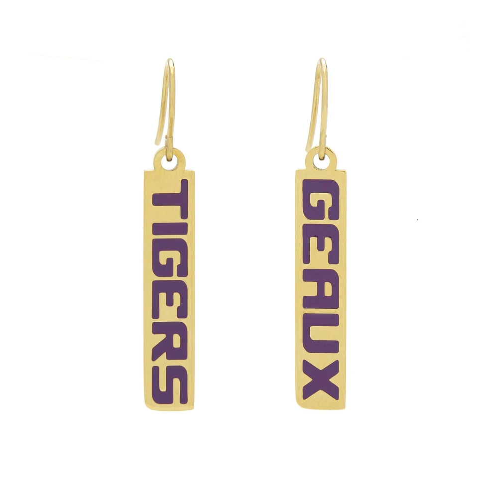 FanDrip LSU Tigers Enamel Dangle Earrings