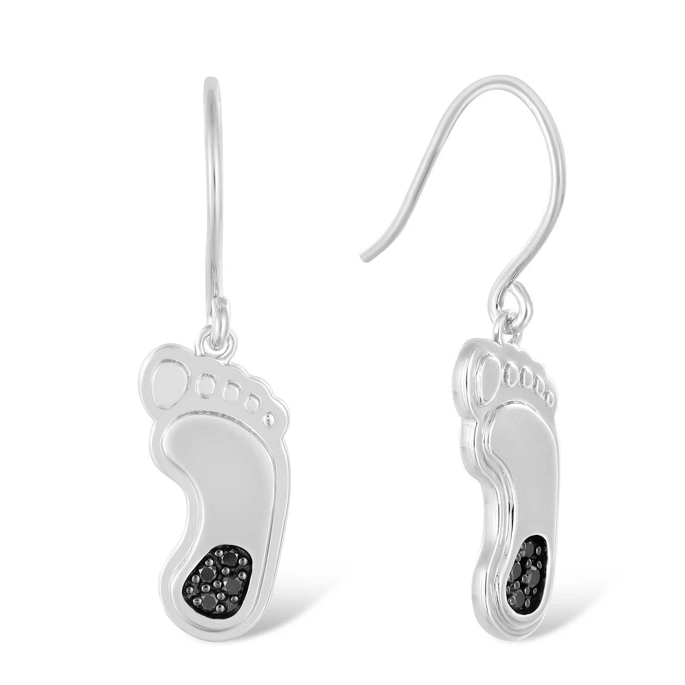 FanDrip North Carolina Tar Heels Diamond Heel Dangle Earrings