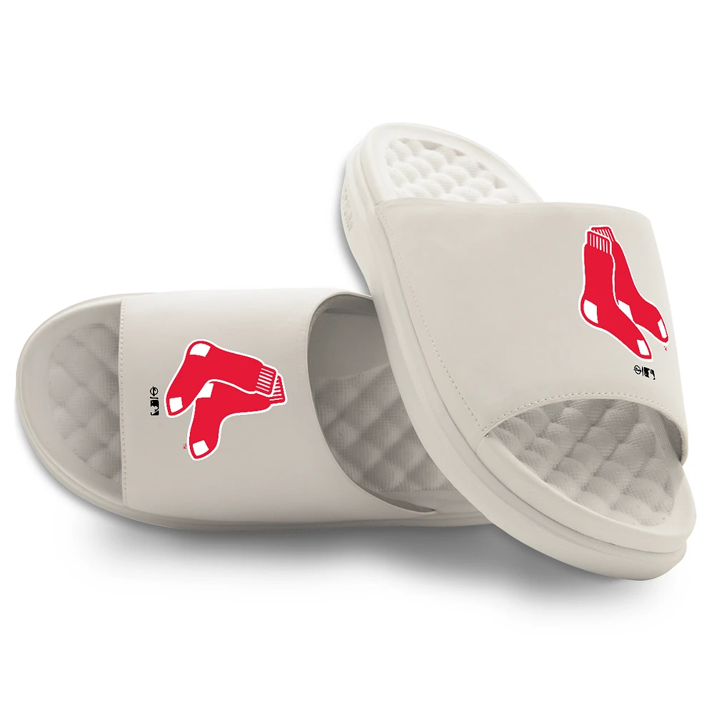 Youth ISlide Cream Boston Red Sox Primary Motive Slide Sandals