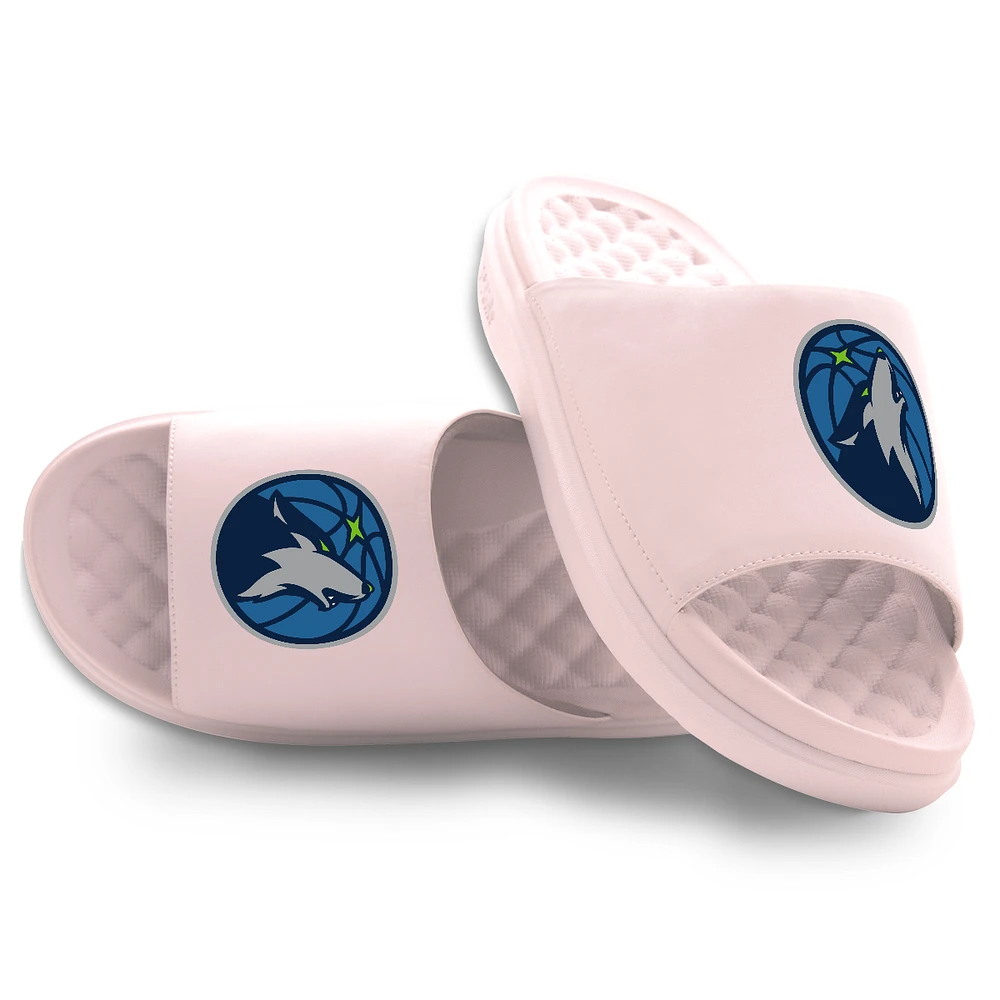 Youth ISlide Pink Minnesota Timberwolves Primary Motive Slide Sandals