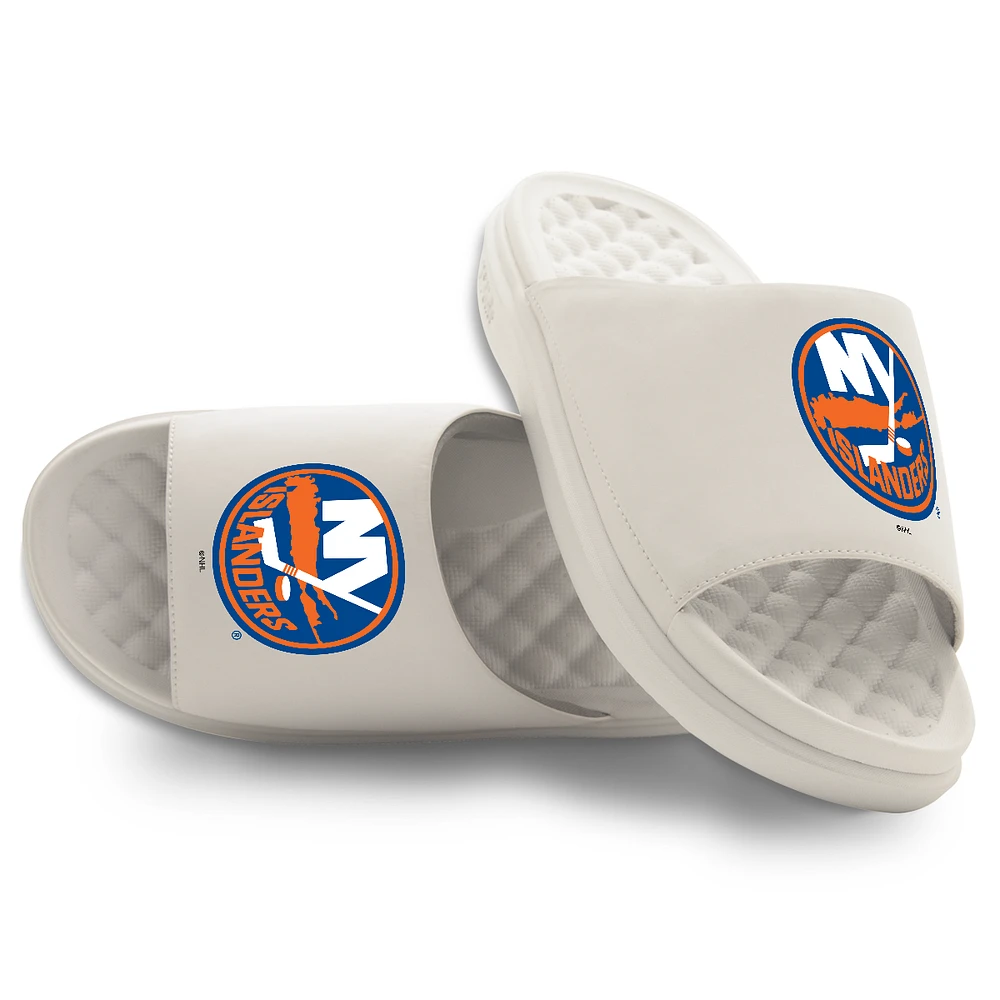 Youth ISlide Cream New York Islanders Primary Motive Slide Sandals