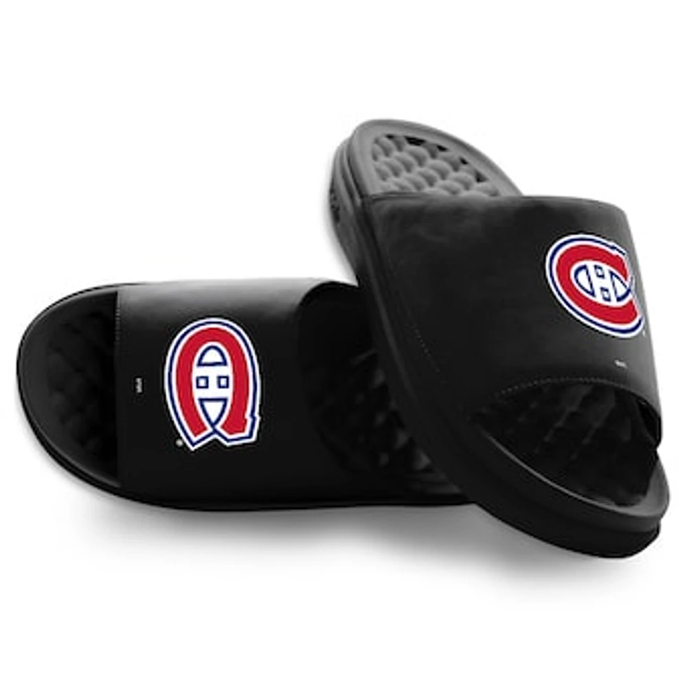 Youth ISlide Black Montreal Canadiens Primary Motive Slide Sandals