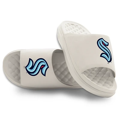 Youth ISlide Cream Seattle Kraken Primary Motive Slide Sandals