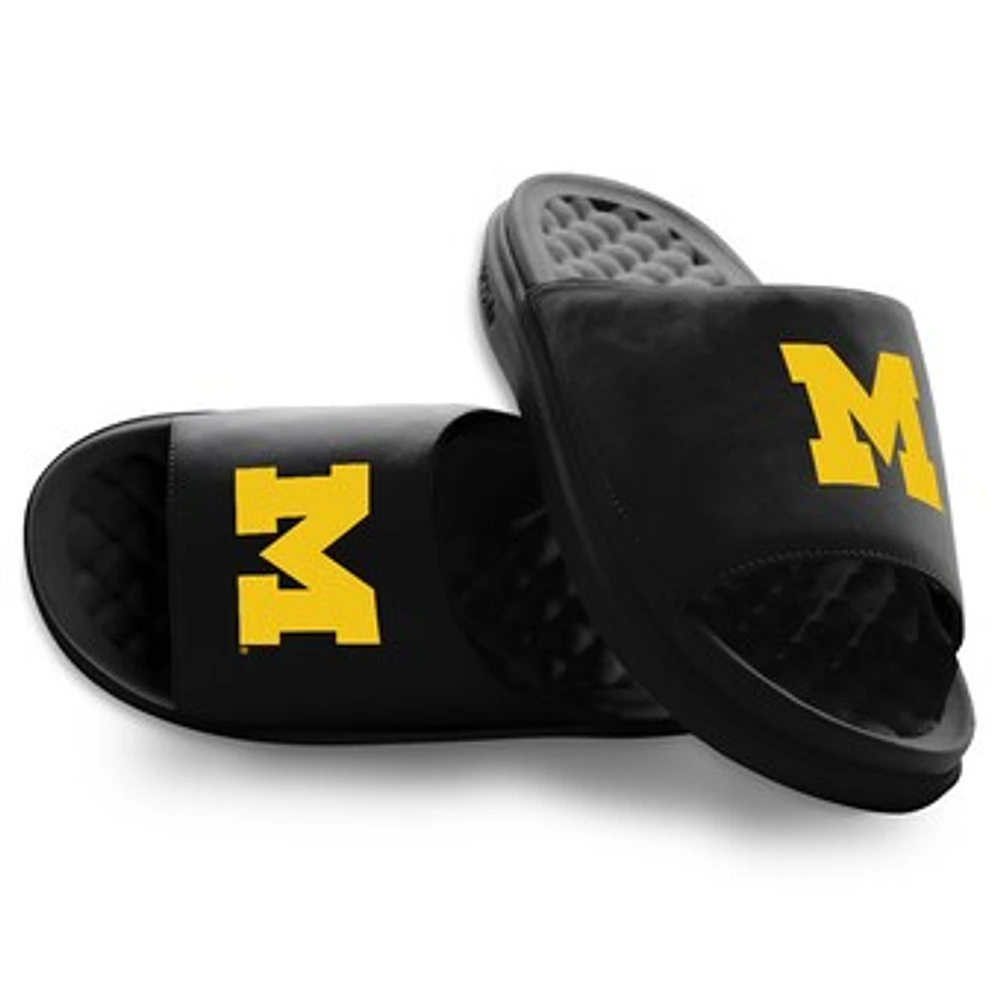 Youth ISlide Black Michigan Wolverines Primary Motive Slide Sandals