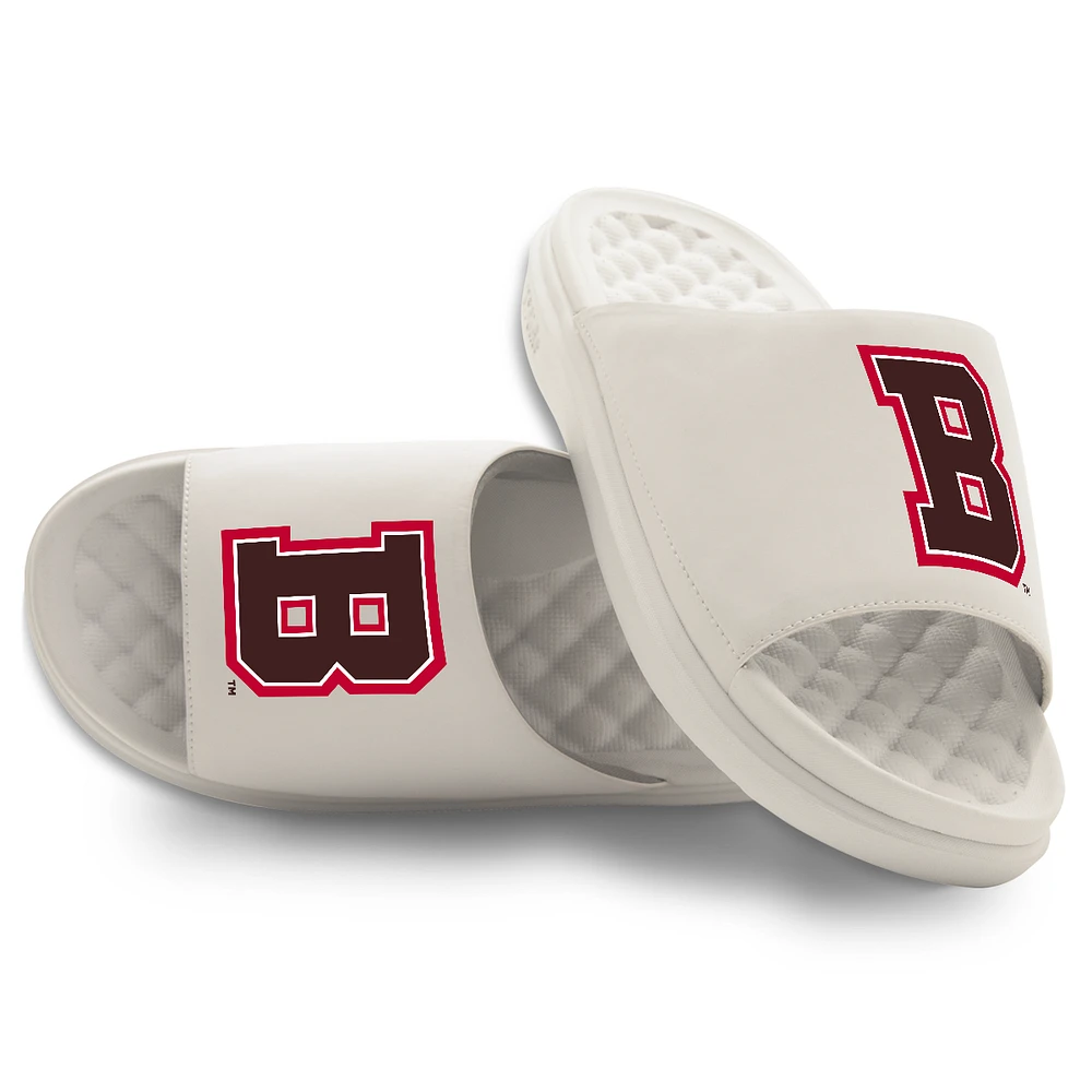 Youth ISlide Cream Brown Bears Primary Motive Slide Sandals