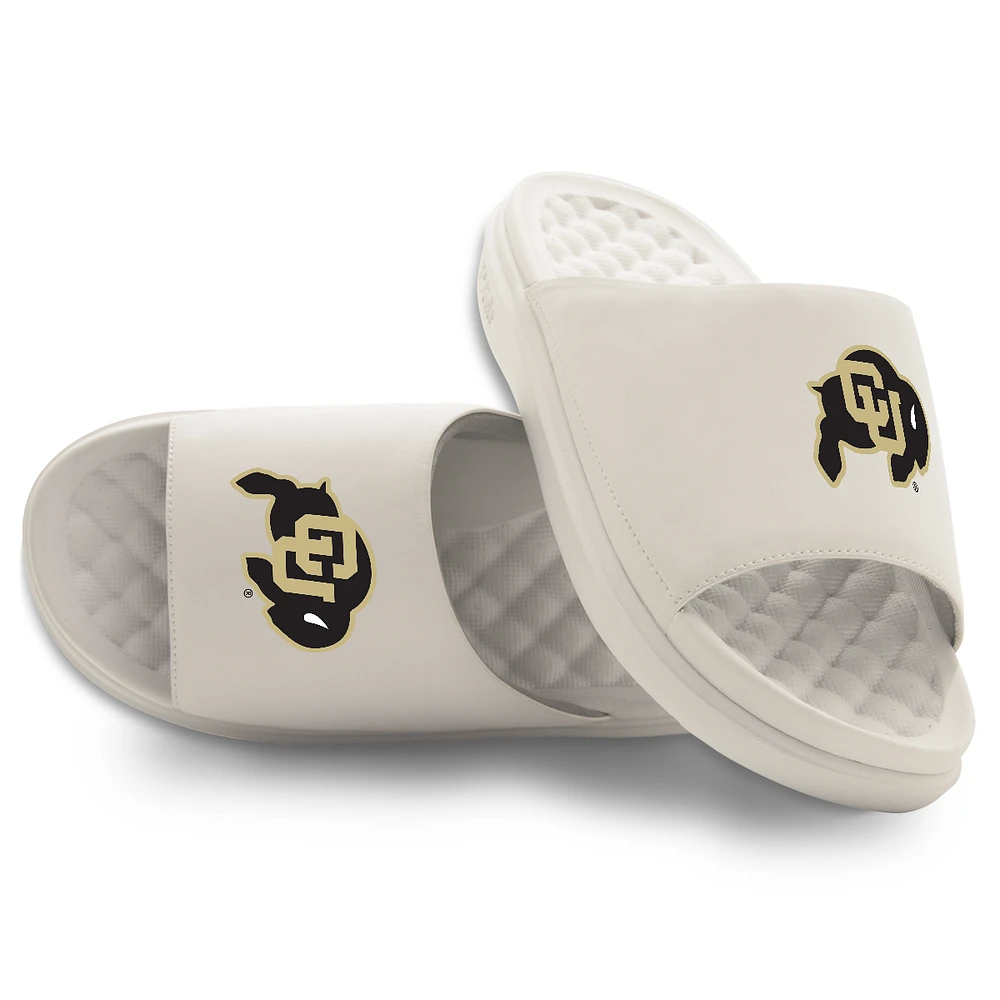 Youth ISlide Cream Colorado Buffaloes Primary Motive Slide Sandals