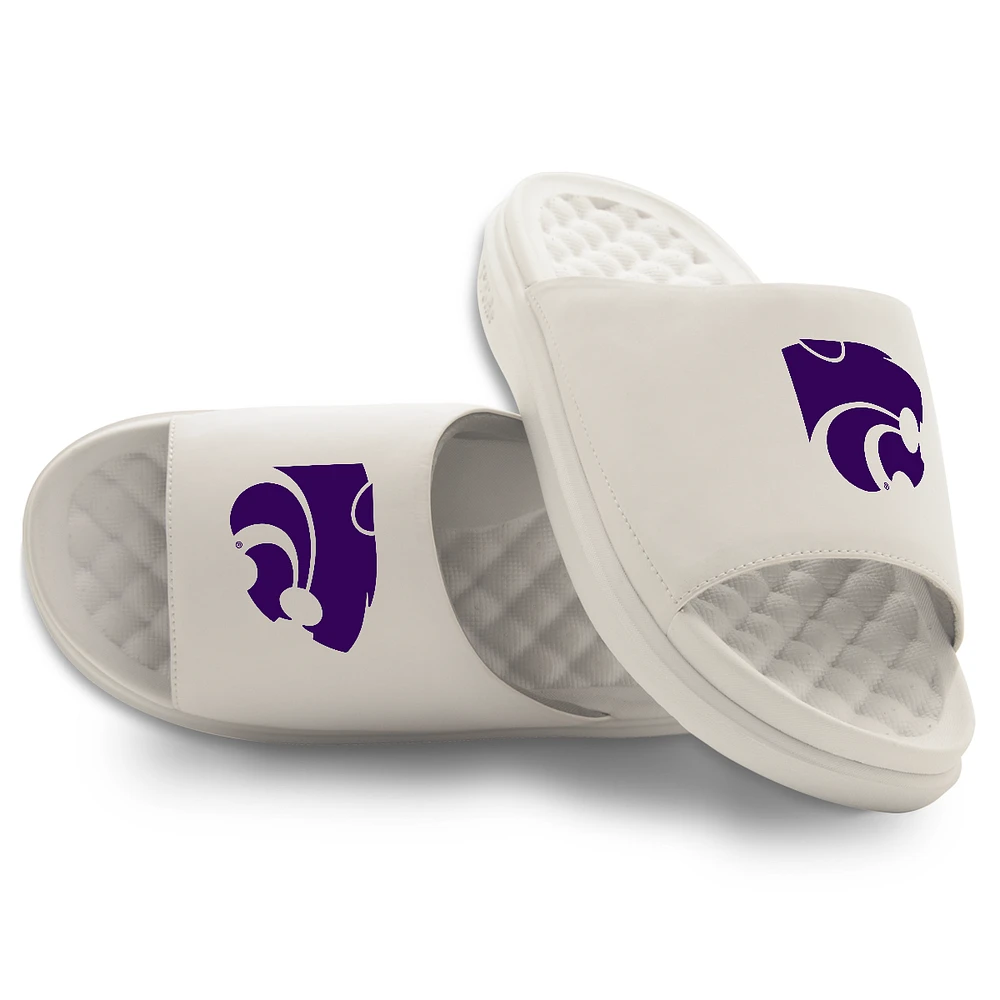 Youth ISlide Cream Kansas State Wildcats Primary Motive Slide Sandals