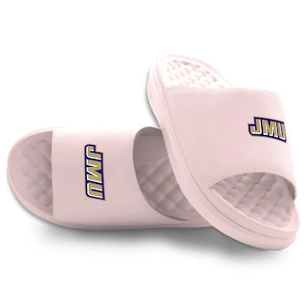 Youth ISlide Pink James Madison Dukes Primary Motive Slide Sandals