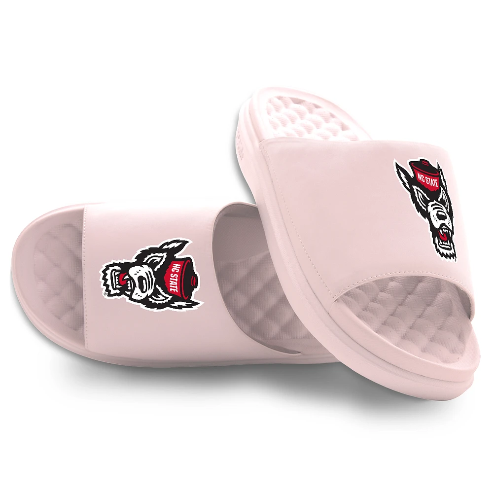 Youth ISlide Pink NC State Wolfpack Primary Motive Slide Sandals