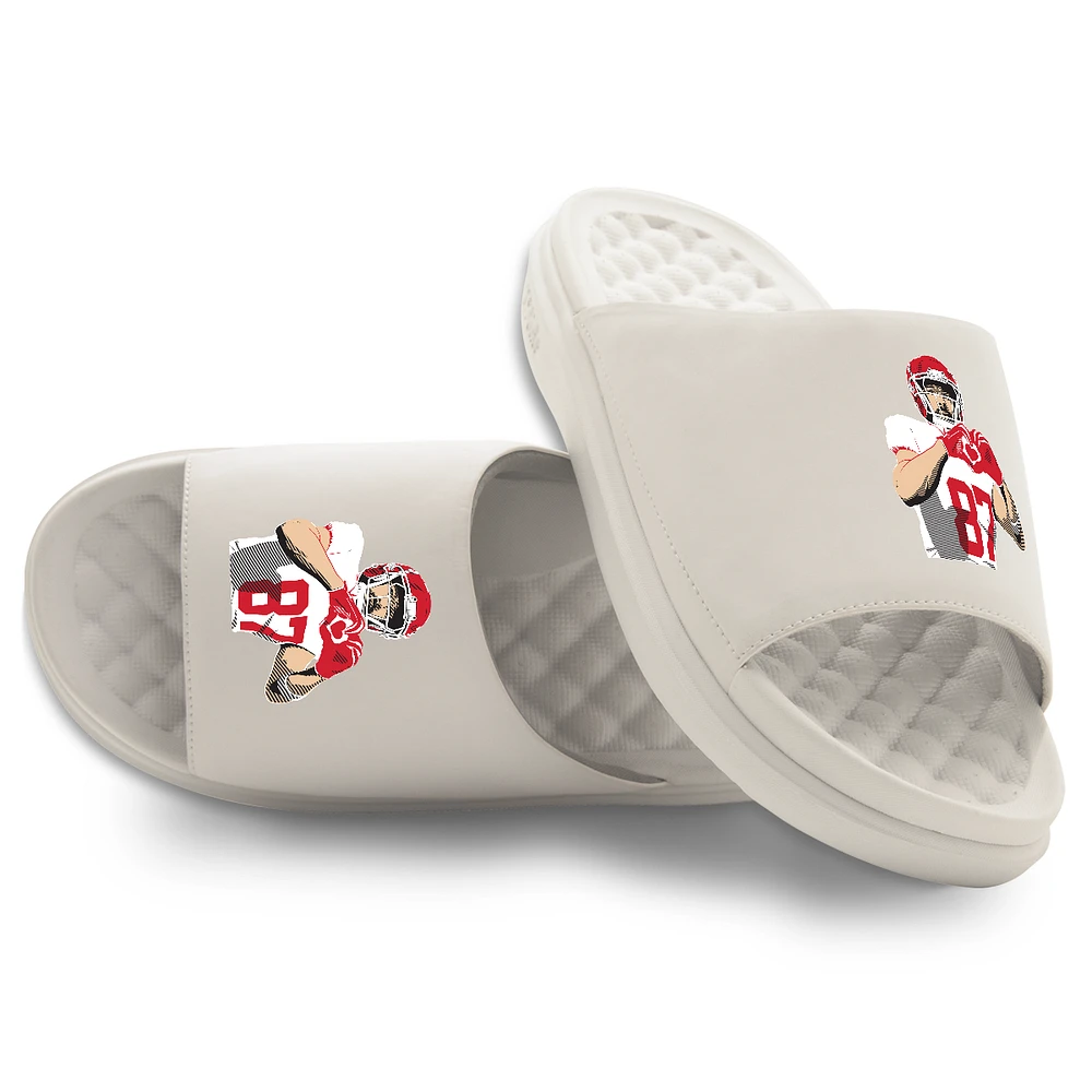 Youth ISlide Travis Kelce Cream Primary Motive Slide Sandals