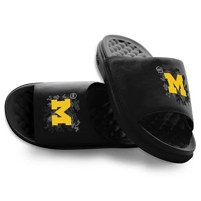 Youth ISlide Black Michigan Wolverines Operation Hat Trick Motive Slide Sandals