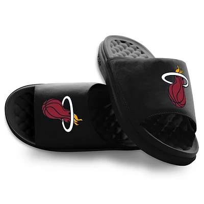 Unisex ISlide Black Miami Heat Primary Motive Slide Sandals