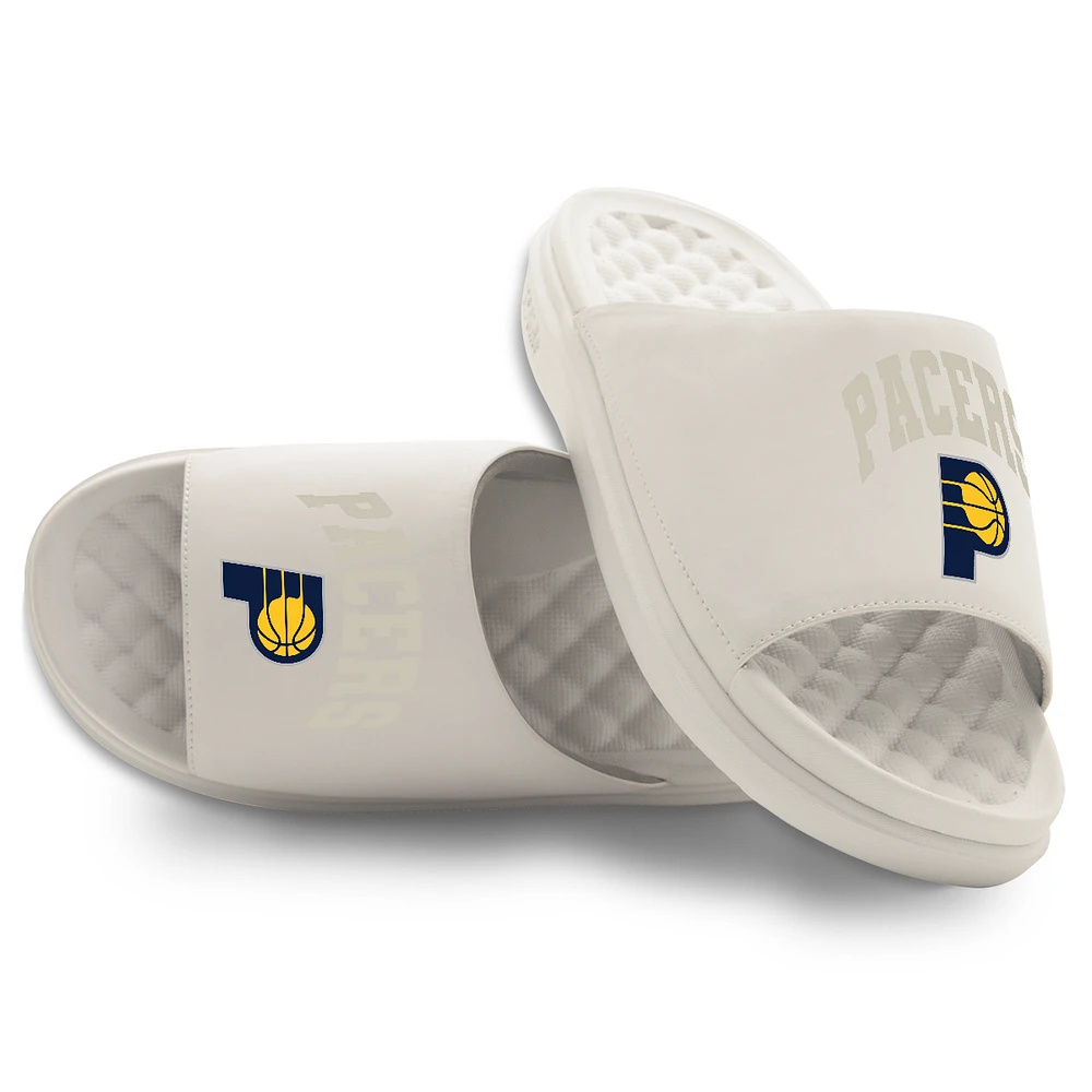 Unisex ISlide Cream Indiana Pacers Tonal Pop Motive Slide Sandals