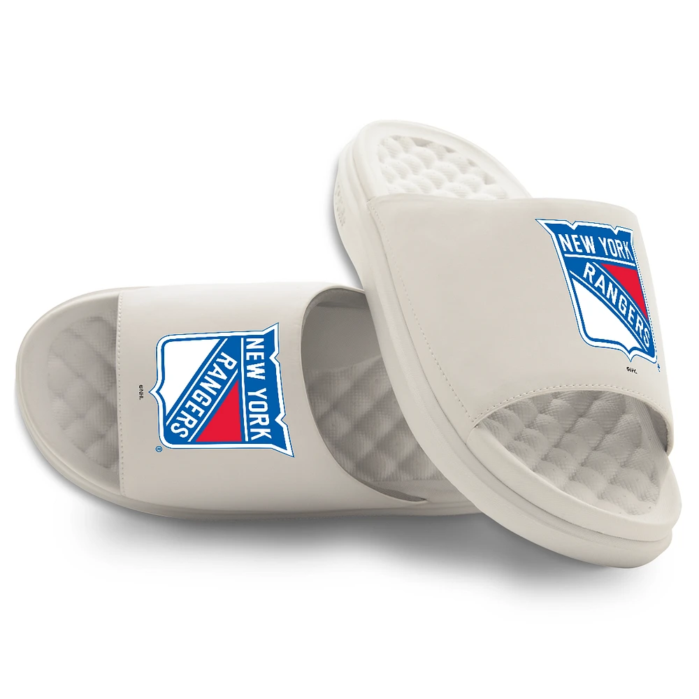Unisex ISlide Cream New York Rangers Primary Motive Slide Sandals
