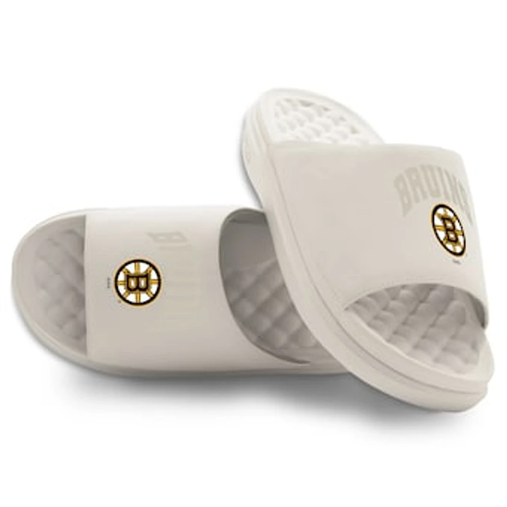 Unisex ISlide Cream Boston Bruins Tonal Pop Motive Slide Sandals