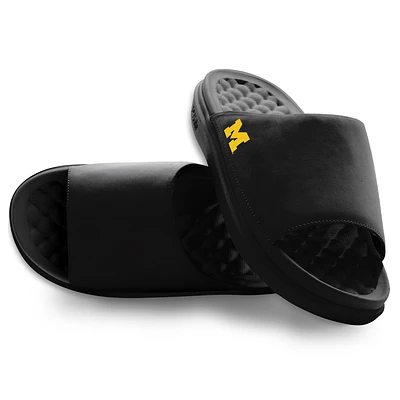 Unisex ISlide Black Michigan Wolverines Minimalistic Motive Slide Sandals